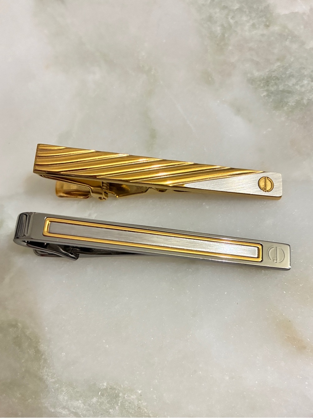 Lot of 2 Dunhill Tie Clips Vintage
